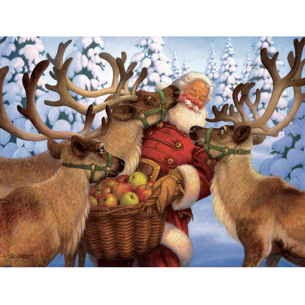 Ingooood Jigsaw Puzzle 1000 Pieces- Santa Claus and Reindeer - Entertainment Toys for Adult Special Graduation or Birthday Gift Home Decor