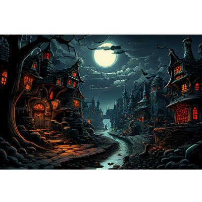 Ingooood Jigsaw Puzzle 1000 Pieces- Halloween Town - Entertainment Toys for Adult Special Graduation or Birthday Gift Home Decor