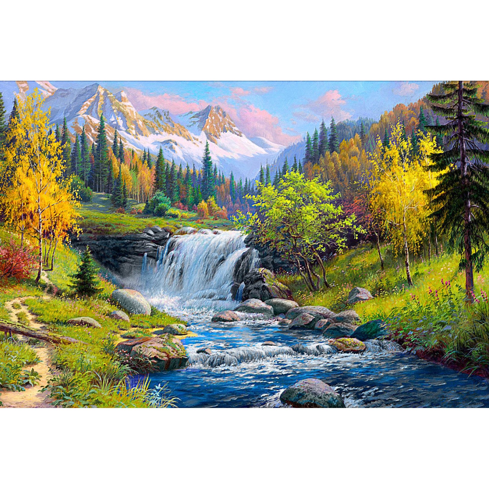 Jigsaw Puzzle Clear Stream and Hotaka Mountain Range Nagano (1000 Pieces)