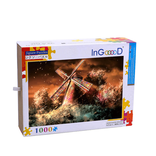 Ingooood Wooden Jigsaw Puzzle 1000 Piece - Windmill - Ingooood jigsaw puzzle 1000 piece